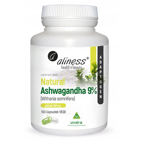 Aliness Ashwagandha naturalna 590 mg 9%