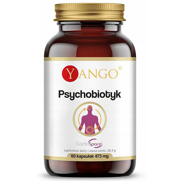 Yango 60 kapsułek to Psychobiotyk  połączony z Gaba