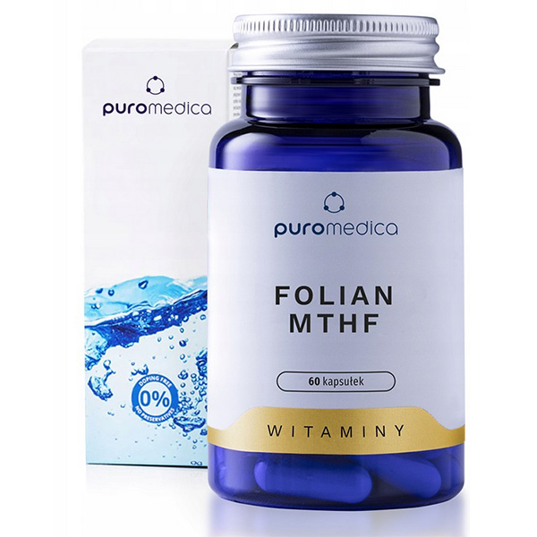 Kwas foliowy metylowany 5-MTHF z witaminą B9 marki Puromedica 