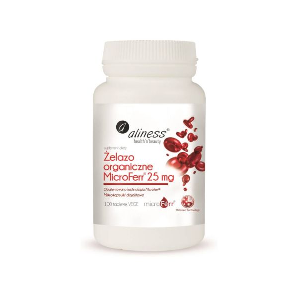 Żelazo organiczne Aliness tabletki na osłabienie i koncentrację